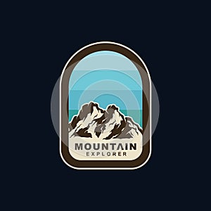 Mountain badge emblem logo template