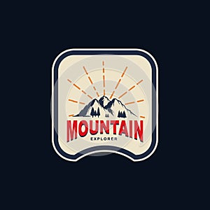 Mountain badge emblem logo template