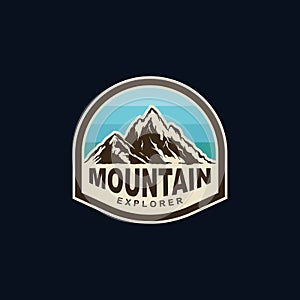 Mountain badge emblem logo template