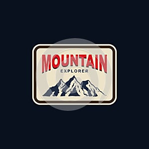 Mountain badge emblem logo template