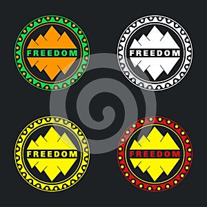 Mountain badge set. Can be used as stickers, logos, background f