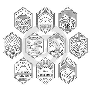 Mountain badges linear 1