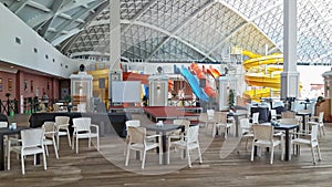 Mountain Beach Water Park in Gorky Gorod resort in Sochi. Interior view