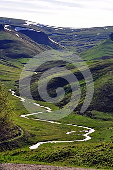 Mountain beautiful river meanders, Shar mountain Kosovo