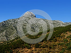 Mountain behind Fuengirola on the Costa del Sol Spain photo