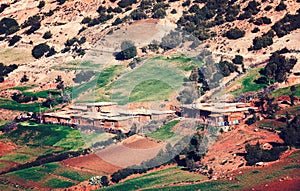 Mountain berber village In Atlas mountains