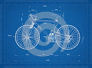 Mountain Bicycle blueprint