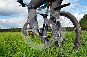 Mountain bike in countryside