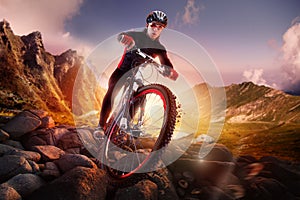 Mountain Bike cyclist riding