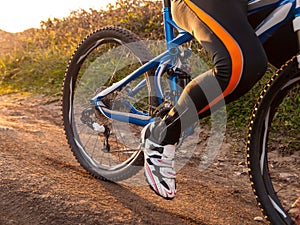 Mountain bike detail outdoors