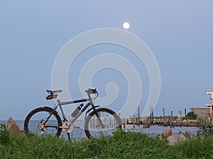 Mountain Bike and Full Moon