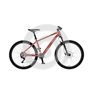 Mountain bike hardtail. flat color vector illustration photo