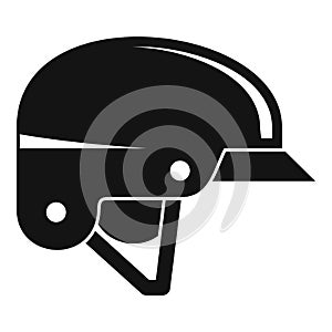 Mountain bike helmet icon, simple style