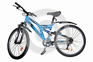 Mountain bike isolate on a white background on a white background close-up