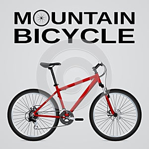 Mountain bike. Isolated object. Vector Image.