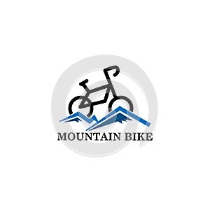 Mountain bike logo vector concept, icon, element, and template for company