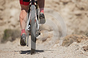 Mountain bike sport athlete man riding outdoors