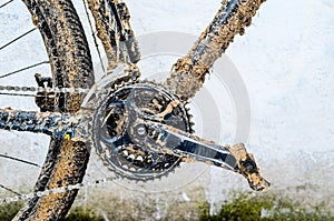 Mountain Bike Transmission in Mud