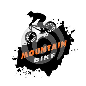 Mountain bike trials emblem. photo