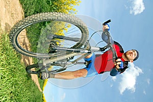 Mountain biker