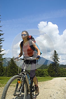 Mountain biker