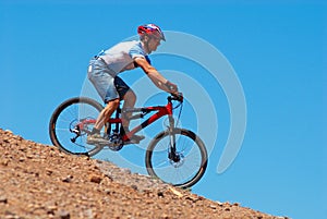 Mountain biker downhill