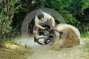 Mountain Biker Falling