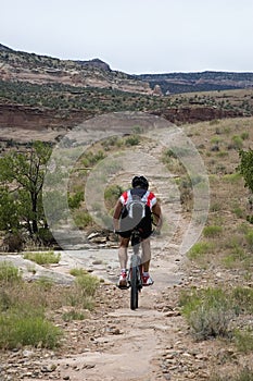 Mountain Biker on Rustler's Loop