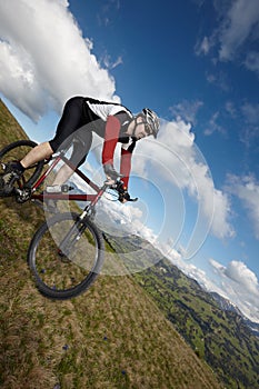 Mountain Biker with view