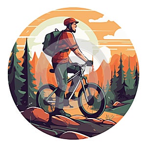 Mountain biking adventure one man, one bike