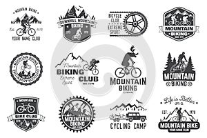 Mountain biking collection. Vector illustration. photo