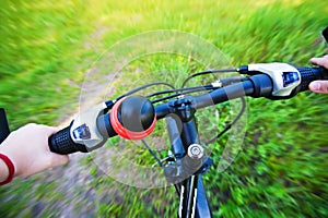 Mountain biking down hill