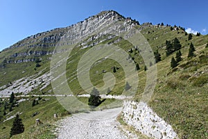 Mountain biking road around Tremalzo mountain