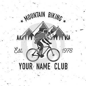 Mountain biking. Vector illustration.