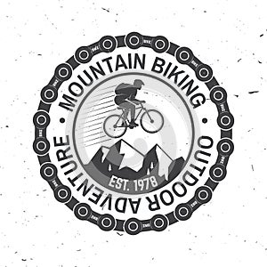 Mountain biking. Vector illustration.