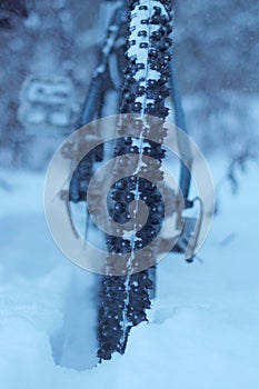 Mountain biking in the winter