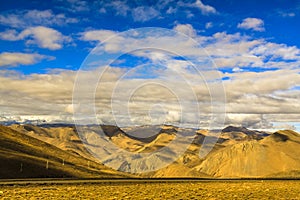 Mountain with blue sky