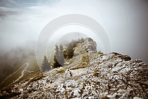 Mountain Breitenstein in autumn