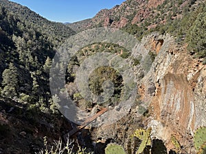 Mountain, Bridge and Valley View in Tonto Natural Bridge State Park