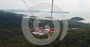 Mountain cable car in Langkawi, Malaysia