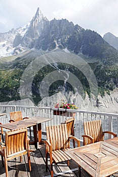 Mountain cafe terrace