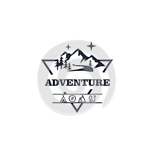 Mountain Camping Gift, Camping and outdoor adventure emblems