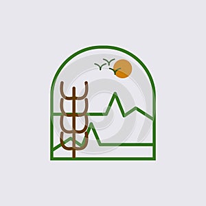 Mountain and Camping Life illustration, outdoor adventure . Vector graphic for t shirt