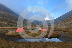 Mountain camping site