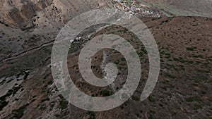 Mountain canyon countryside village historical museum architecture memorial landmark aerial view