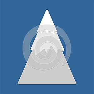 Mountain cartoon isolated. Rock mount Vector illustrtion