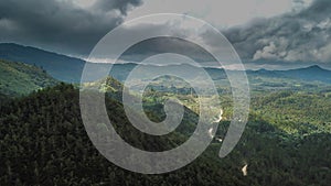 Aerial View: Los Cuchumatanes Mountain chain in Western Guatemala photo