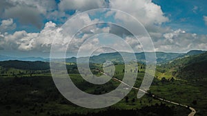 Aerial View: Los Cuchumatanes Mountain chain in Western Guatemala photo