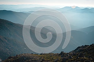 Mountain chain in Serra da Estrela photo