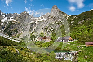 Mountain chalet. Chata pri Zelenom plese in High Tatra Mountains, Slovakia.